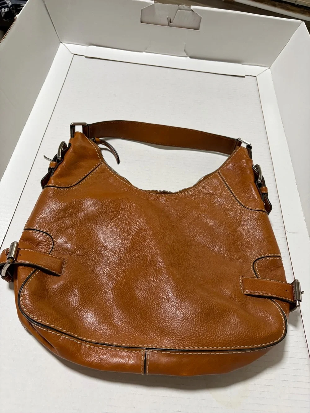 Michael Kors Tan Leather Hobo Shoulder Bag